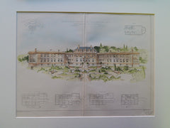 Faulkner Hospital, W Roxbury, MA, 1902. Original Plan. Kendall, Taylor, &Stevens