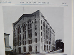 Michigan Bell Telephone Co. Bldg, Grand Rapids, MI, 1928, Lithograph. Smith, Hinchman & Grylls.