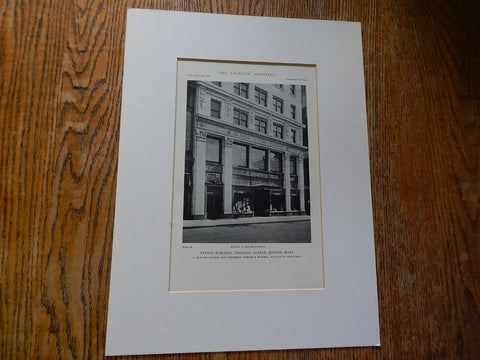 Ditson Building,Lower, Tremont St., Boston, MA, Lithograph,1918. C.Howard Walker and Townsend, Steinle&Haskell.