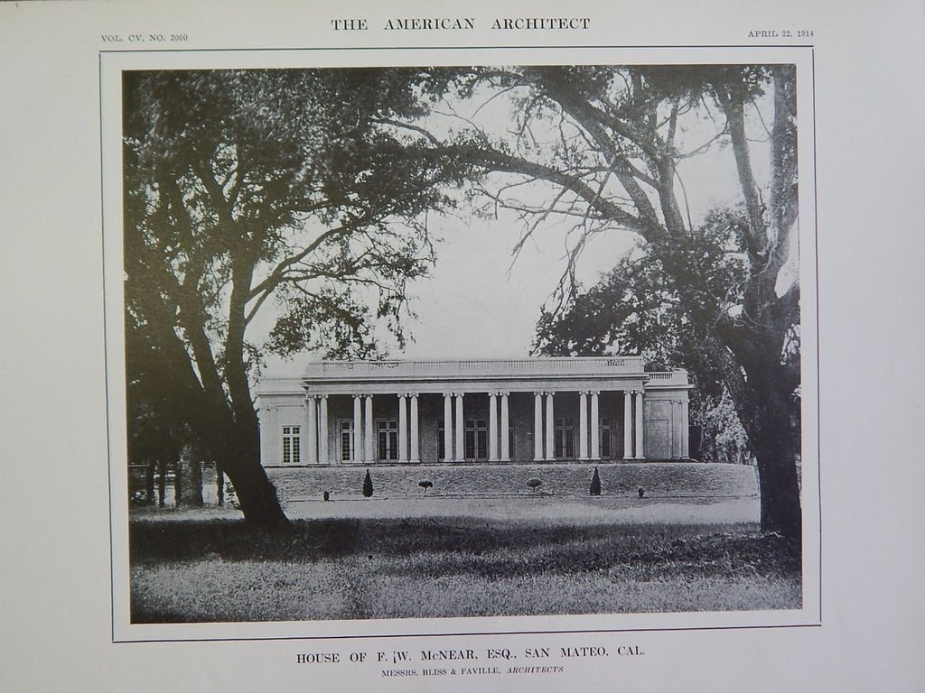 House of G. D. Abbott, Esq., Piedmont, CA, 1914, Lithograph, Bliss & Faville.