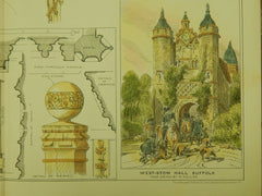 Sketches from Architectural Association Excursion, Suffolk, UK, 1884, Original Plan.