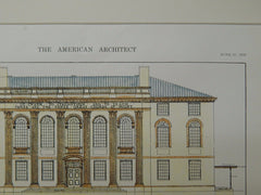 Department of Music Building, Harvard University, Cambridge, MA, 1916, Original Plan. Howells & Stokes.