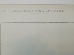 House for Mr. S. Muzzy, Paterson, NJ, 1884, Original Plan. Charles Edwards.