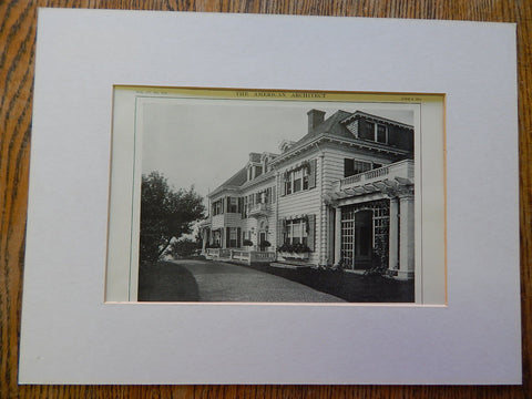 House of C.T.Crocker,Jr., Exterior, Fitchburg,MA, Lithograph,1914. James Purdon.