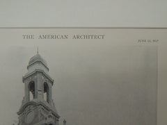 The Fort Washington Presbyterian Church, New York, NY, 1917, Lithograph. Carrere & Hastings.