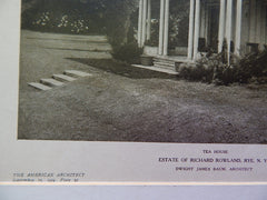 Tea House, Estate of Richard Rowland, Rye, NY, 1924, Lithograph. Dwight James Baum.