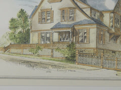 House for Leonard Ware Jr., Roxbury, MA, 1884, Original Plan. Sanford Phipps.