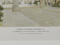 Schenley Apartments, Pittsburgh, PA, 1923, Original Plan. H. Hornbostel and Rutan, Russell & Wood.