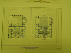 Design for City Hall, Concord, NH, 1902, Original Plan. Warren, Smith, & Biscoe.