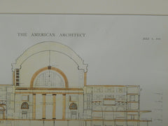 Section on Line, Union Passenger Station, Richmond, VA, 1919, Original Plan. John Russell Pope.