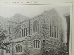 Rear View, Trinity Church, Asbury Park, NJ, 1914. Clarence W. Brazer.