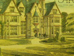 Muntham House near Horsham, West Sussex, England, 1883, Original Plan.  J. P. St. Aubyn.