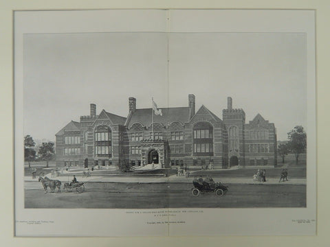 Twenty-Two Room School-House Design, Oakland, CA, 1905, Original Plan. B.J.S. Cahill