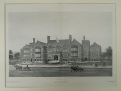 Twenty-Two Room School-House Design, Oakland, CA, 1905, Original Plan. B.J.S. Cahill