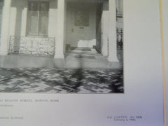 House of George Abbot James, ESQ.,52 Beacon St.,Boston, MA, 1905,Litho. Sturgis & Barton.