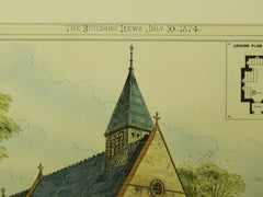 Church of St. Saviour, Mortomley, Yorkshire, UK, 1874, Original Plan. James Brooks.