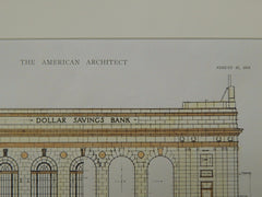 Dollar Savings Bank, Willis Avenue, New York, NY, 1919, Original Plan. Renwick, Aspinwall & Tucker.