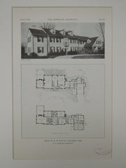 House of W. H. Butler, Columbus, OH, 1929, Lithograph. R.G. Hanford.