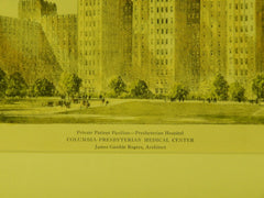 Columbia-Presbyterian Medical Center, New York, NY, 1925, Original Plan. James Gamble Rogers.