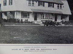 Gardener's and Chauffeur's Cottage, Estate of E. Kent Swift, Whitinsville, MA, 1914. Loring & Leland.