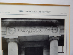 Main Entrance, Fire Association Building, Philadelphia, PA, 1914. Edgar V. Seeler.