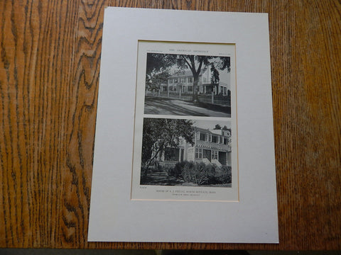 House of E.J. Feeley, Exterior, North Scituate, MA, 1918, Lithograph. Charles R. Greco.