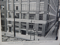 Factory Building of George R. Gregg Co., Toronto, Ontario, Canada, 1918. Bernard H. Prack.