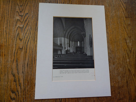 Trinity Lutheran Church, Fort Wayne, IN, 1930, Lithograph. Bertram, Grosvenor & Goodhue.