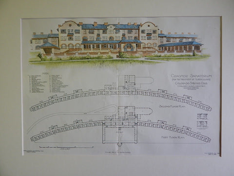 Cragmor Sanatorium/ U.of Colorado, Colorado Springs, CO, 1906, Original Plan. T. Maclaren.