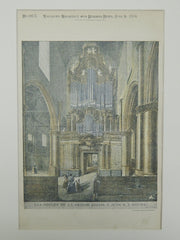 Organs in the Church of St. Jean-Baptiste,  GOUDA, Netherland 1894. Original