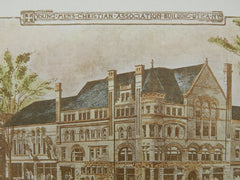 Young Men's Christian Association Building, Utica, NY, 1888, Original Plan. W.H. Symonds.