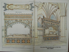 Tomb of Bishop Bronescombe, Exeter Cathedral, Devon, England, 1884,Original Plan.