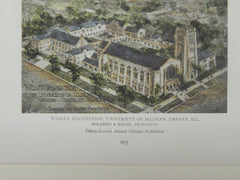 Wesley Foundation, University of Illinois, Urbana, IL, 1919, Original Plan. Holabird & Roche.