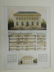 Competitive Design for Maryland Institute, Baltimore, MD, 1905. Original Plan. Corbett & Pell.