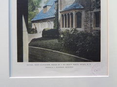 Detail, West Elevation, House of J. Du Pratt White, Nyack, NY, 1929, OrigPlan. Frederick L. Ackerman.
