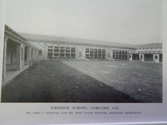 Emerson School, Oakland, California,1915, Lithograph. Donovan/Howard.