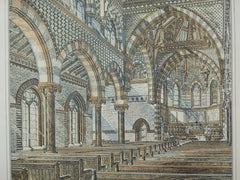 Interior, Restoration of St Peter's Church, Westchester, NY, 1877, Original Plan. Cyrus L. W. Eidlitz