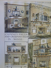 Wooden Chimney Pieces/Overmantels by Messrs. Fred K. Edwards & Son, London, 1880.