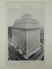 The Ambassador Hotel, Park Avenue, New York, NY, 1921, Photogravure. Warren & Wetmore.