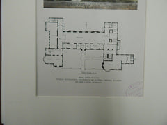 Wesley Foundation Social Center, University of IL, Urbana, IL, 1921, Orig. Plan. Holabird & Roche