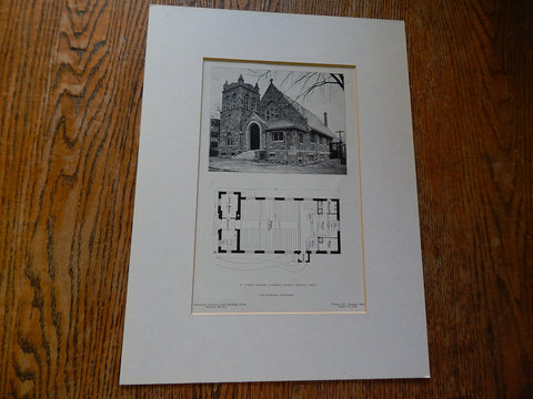 St. Mark's English Lutheran Church, Roxbury, MA, 1906. Gay & Proctor.