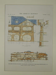 Headquarters, Palisade Interstate Park, Bear Mountain, NY, 1915, Original Plan. Tooker & Marsh.