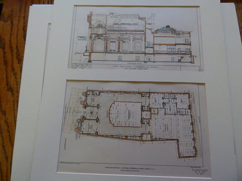 National Commerical Bank, Albany, NY 1903. Original Plan. York & Sawyer.