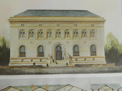 Competitive Design for Maryland Institute, Baltimore, MD, 1905. Original Plan. Corbett & Pell.