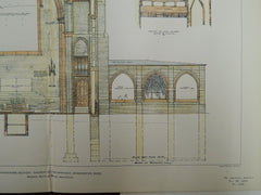 Tranverse Section: Church of the Epiphany, Winchester, MA, 1904. Warren, Smith, & Biscoe.