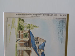 House for Carroll E. Bowen, Rochester, NY, 1889, Original Plan. Thomas Nolan.