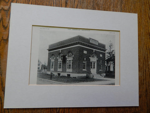 Building of East Hartford Trust Co.,East Hartford, CT, 1918,Lithograph. Walter P. Crabtree.