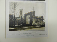 Stable & Gate-Lodge of Harry Rubens, Esq., Glencoe, IL, 1907. Colored Photograph. Maher.
