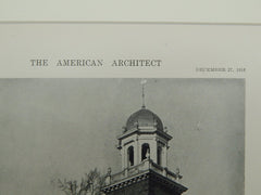 Second Unitarian Church, Brookline, MA, 1916, Lithograph. Edwin J. Lewis.
