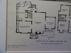 House of A.H.Tasker, Portland, OR, Lithograph,1924. DeYoung & Roald.